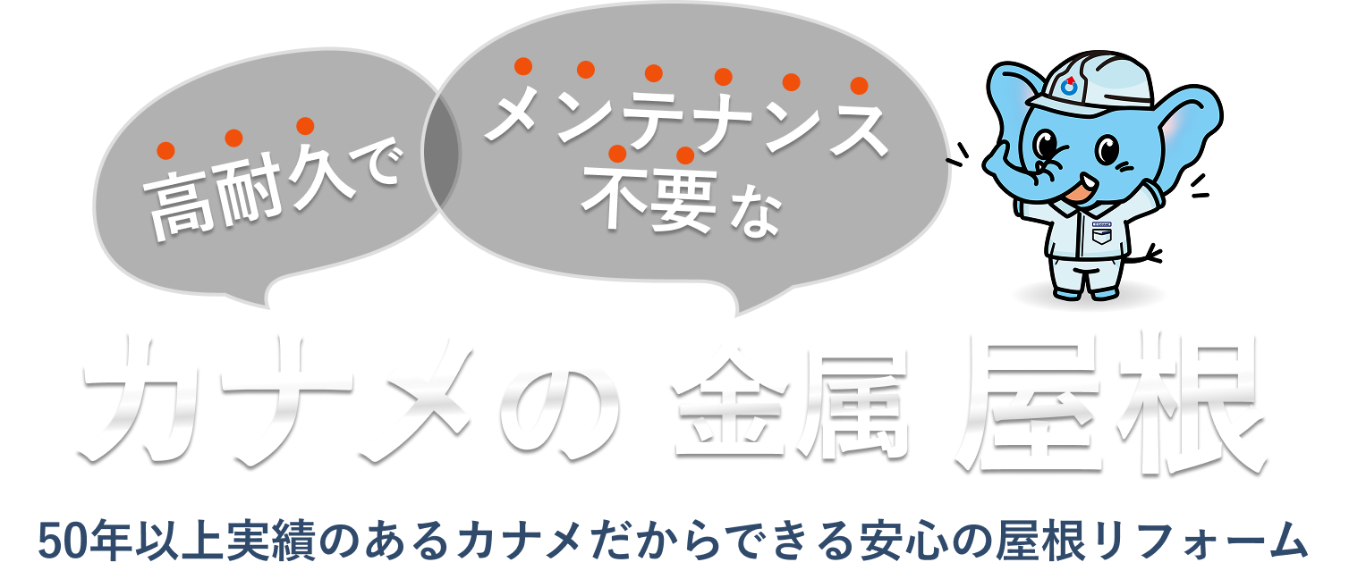 カナメの金属屋根